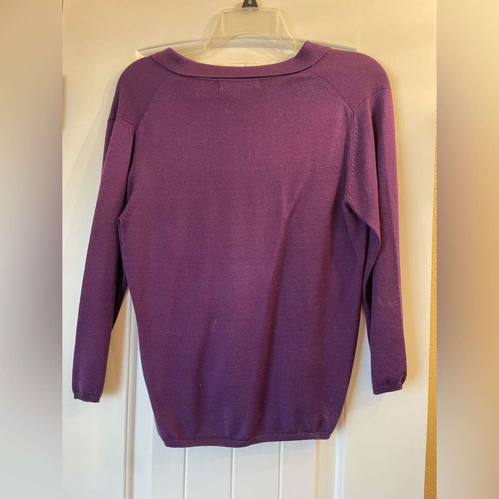 Express purple silk sweater, size L - Picture 2 of 3